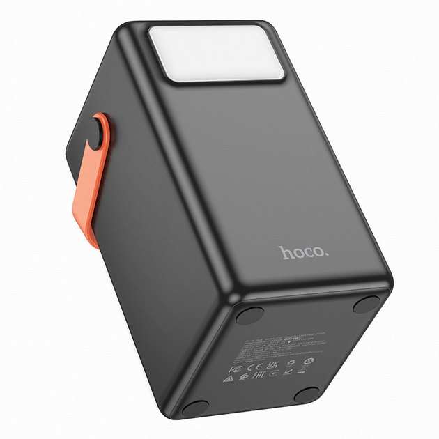 Павербанк зі швидкою зарядкою та ліхтарем Hoco 100000mAh J142/6USB/2Type-C/22,5W/PD20W Чорний - фото 5