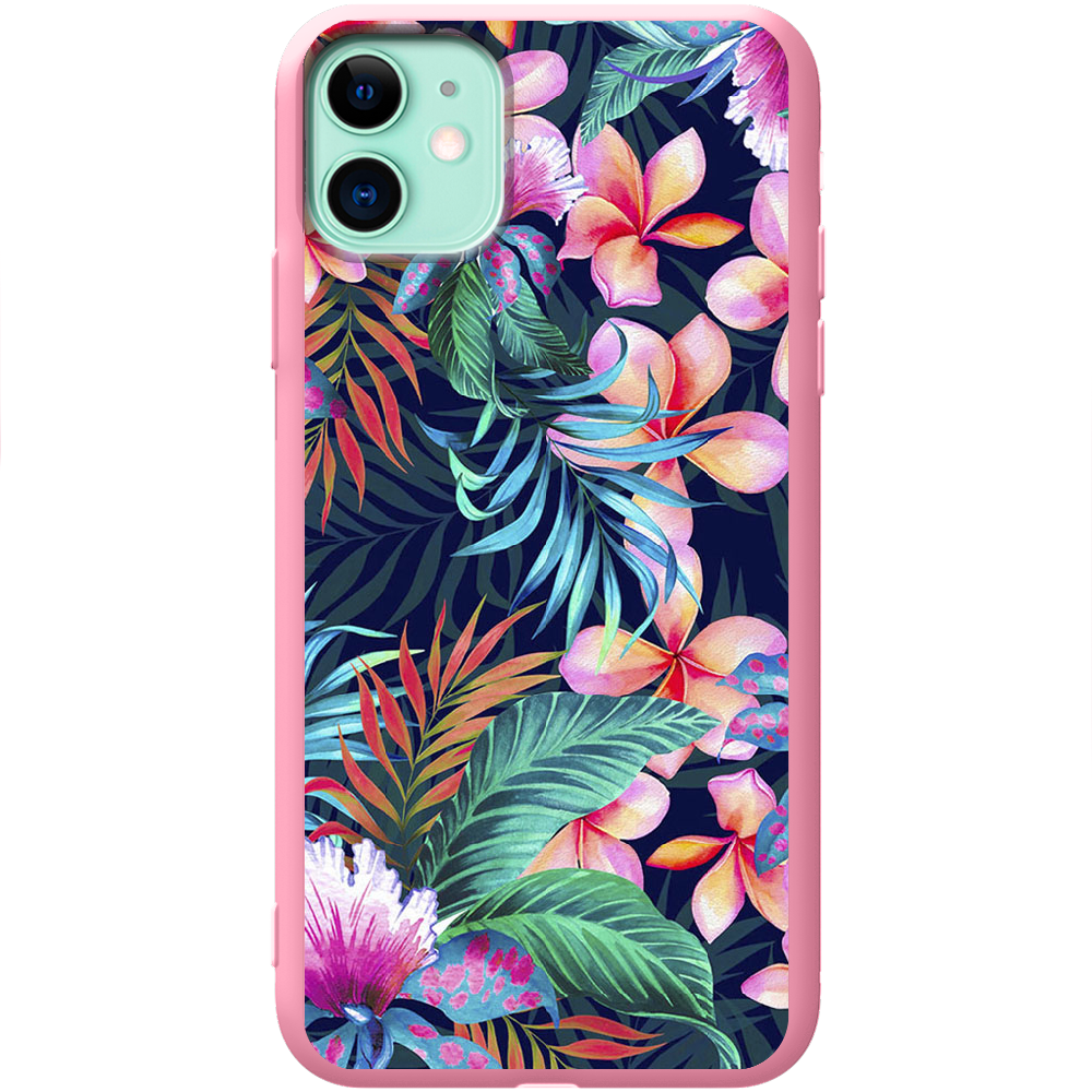 Чехол Boxface iPhone 11 flowers in the tropics Розовый силикон (38184-up1971-43040)