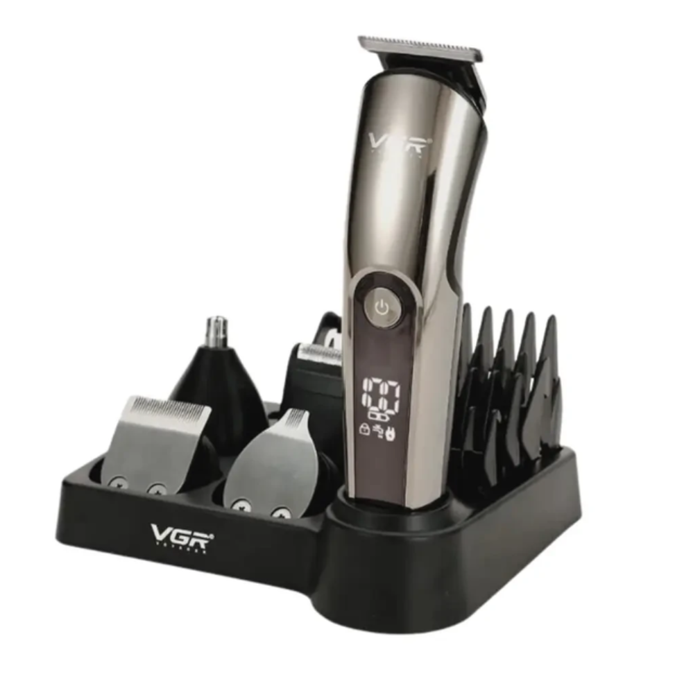 Машинка для стрижки волос VGR V-107 11в1 аккумуляторная с насадками (25287226)