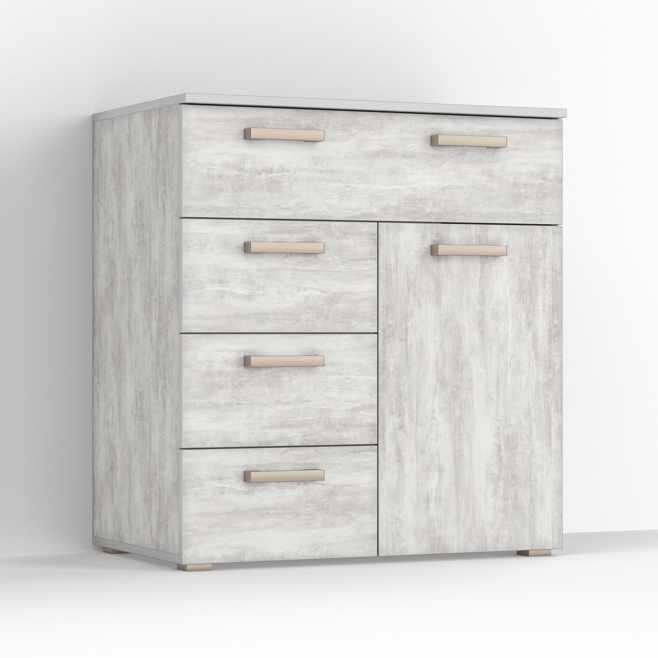 Комод Idea ТКБ-367.2 на 4 шухляди з дверима Бетон урбан (26718321) - фото 2