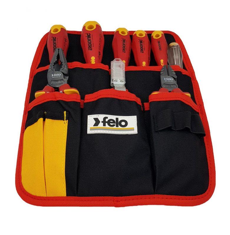 Діелектричні викрутки Felo Ergonic 3,5/4,0/5,5/PH1/PH2/PZ2/тестер з діелектричними пасатижами/бокорізами ножем 41399504 (11126) - фото 2