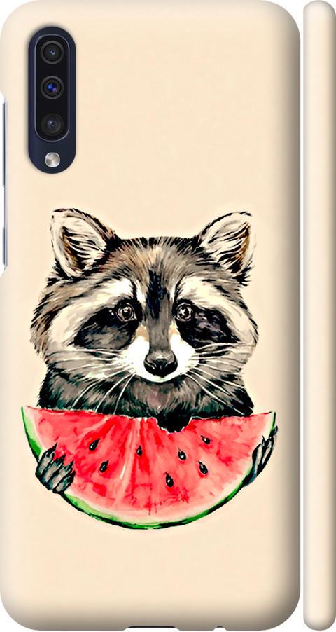 Чехол на Samsung Galaxy A50 2019 A505F Енотик с арбузом (4605m-1668-42517)