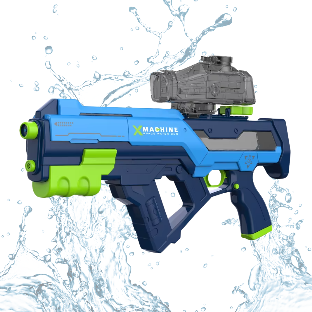 Автомат-бластер водный электрический для детей игрушечный с подсветкой и звуковыми эффектами Синий