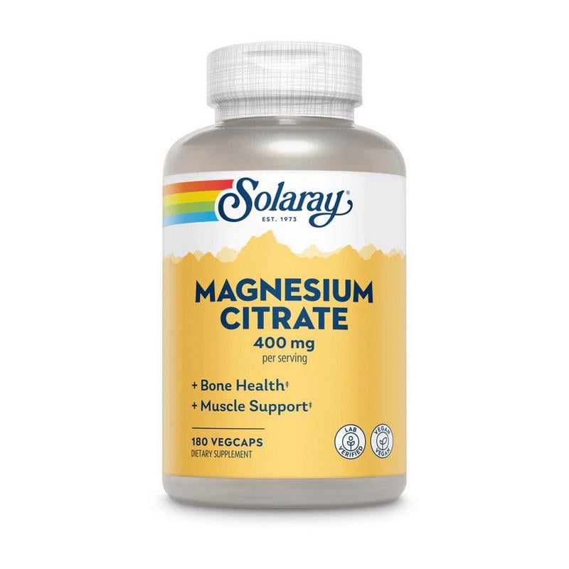 Магний цитрат Solaray Magnesium Citrate 400 мг 180 вер. капс.