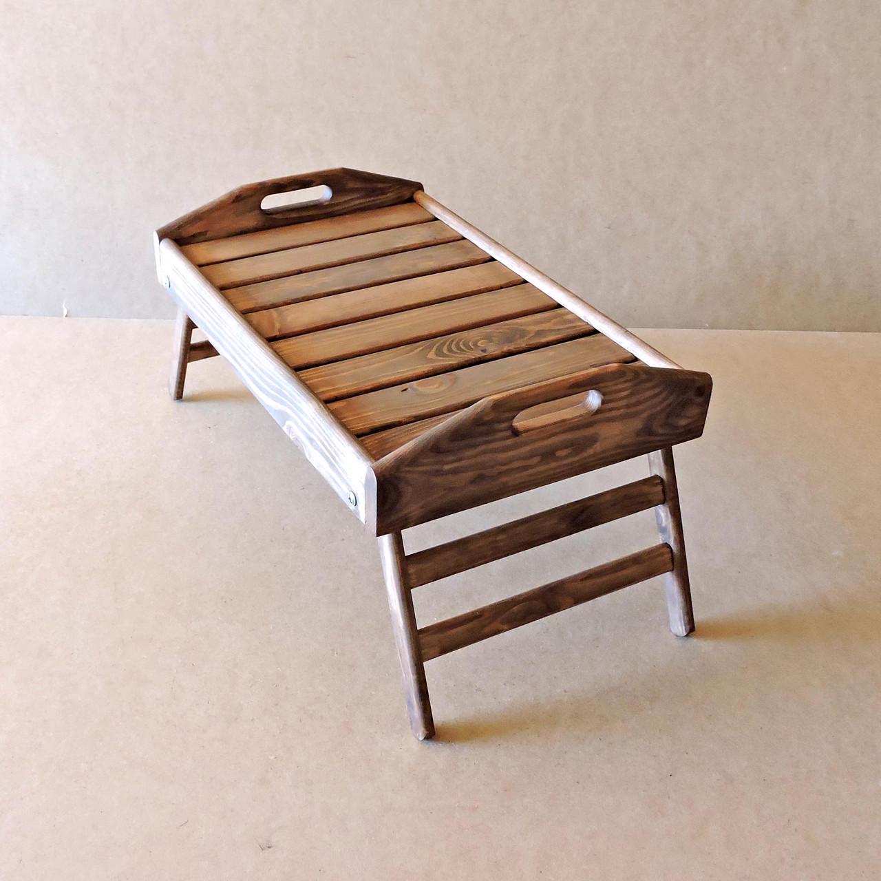 Столик-піднос для сніданку з дерева Аляска Капучино (СТП-001709) - фото 8