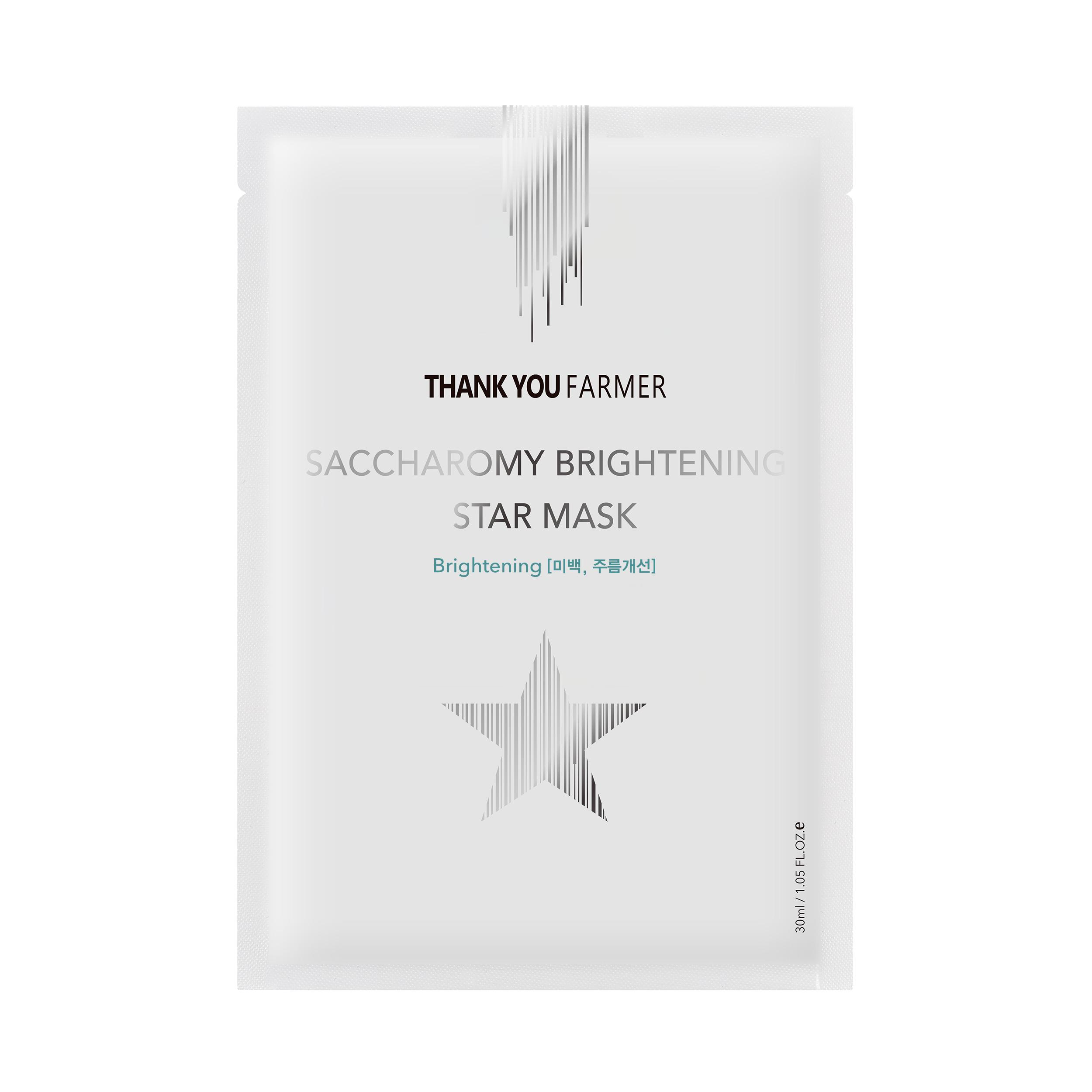 Маска тканевая для сияния кожи THANK YOU FARMER Saccharomy Brightening Star Mask 30 мл