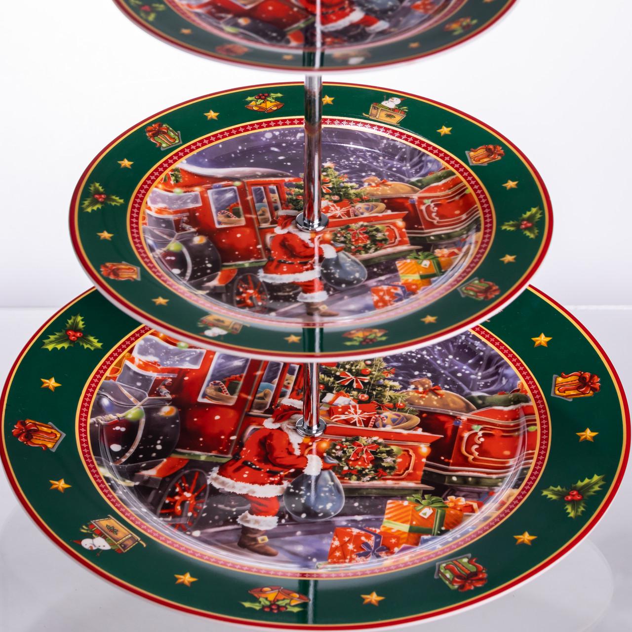 Этажерка для фруктов и десертов Santa фарфоровая h 34 см (HP-SDHK-9) - фото 6 Этажерка для фруктов и десертов Santa фарфоровая h 34 см (HP-SDHK-9) - фото 6