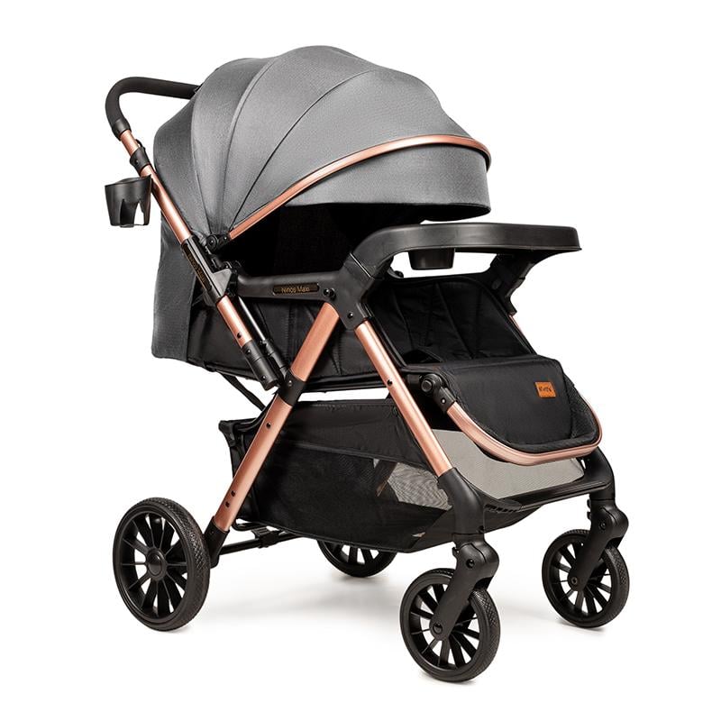 Коляска прогулочная Ninos Maxi 2 с опрокидывающейся ручкой Grey/Gold (NM2025GG)