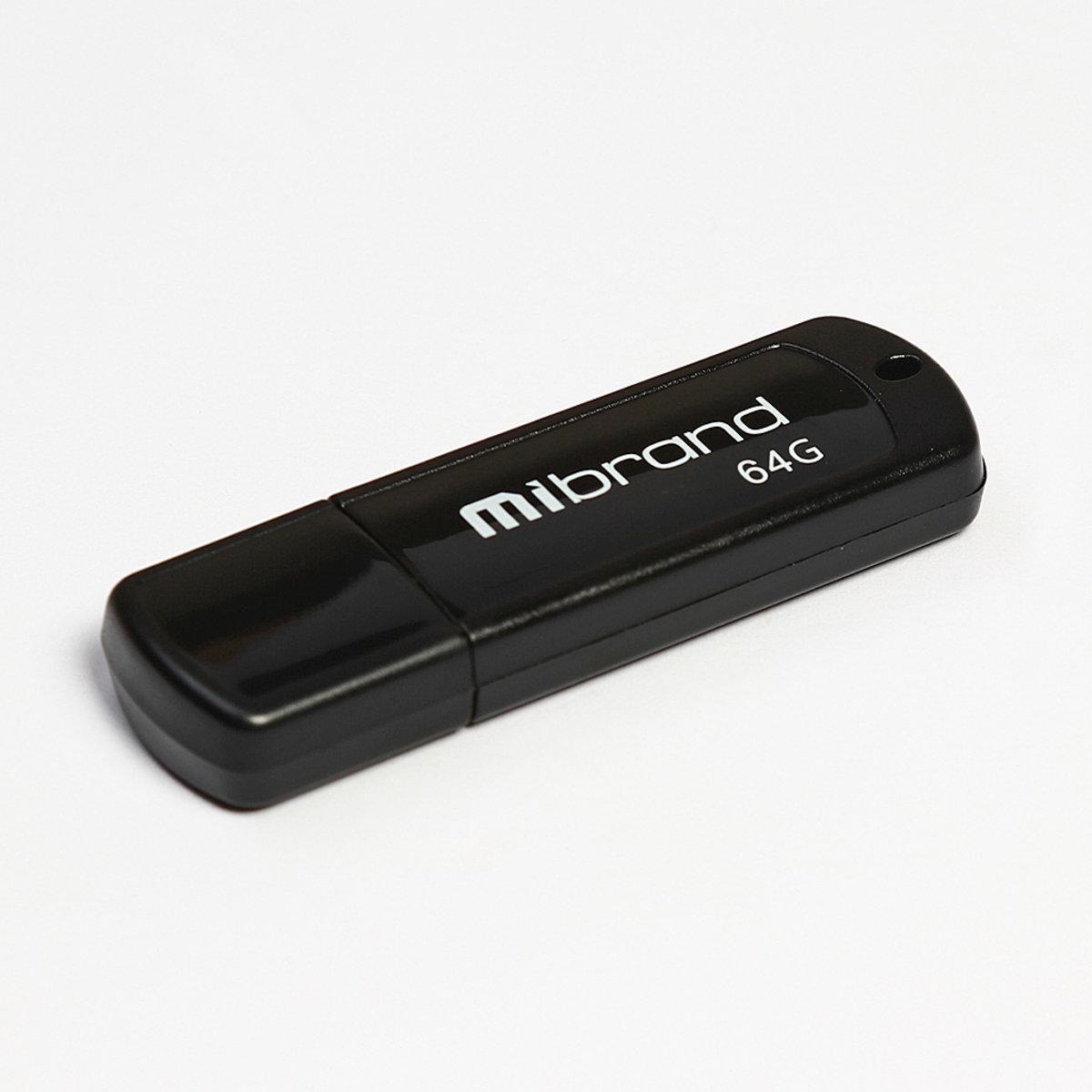 Флеш-накопичувач для ноутбука Flash Mibrand USB 2.0 Grizzly 64Gb Black (MI2.0/GR64P3B)