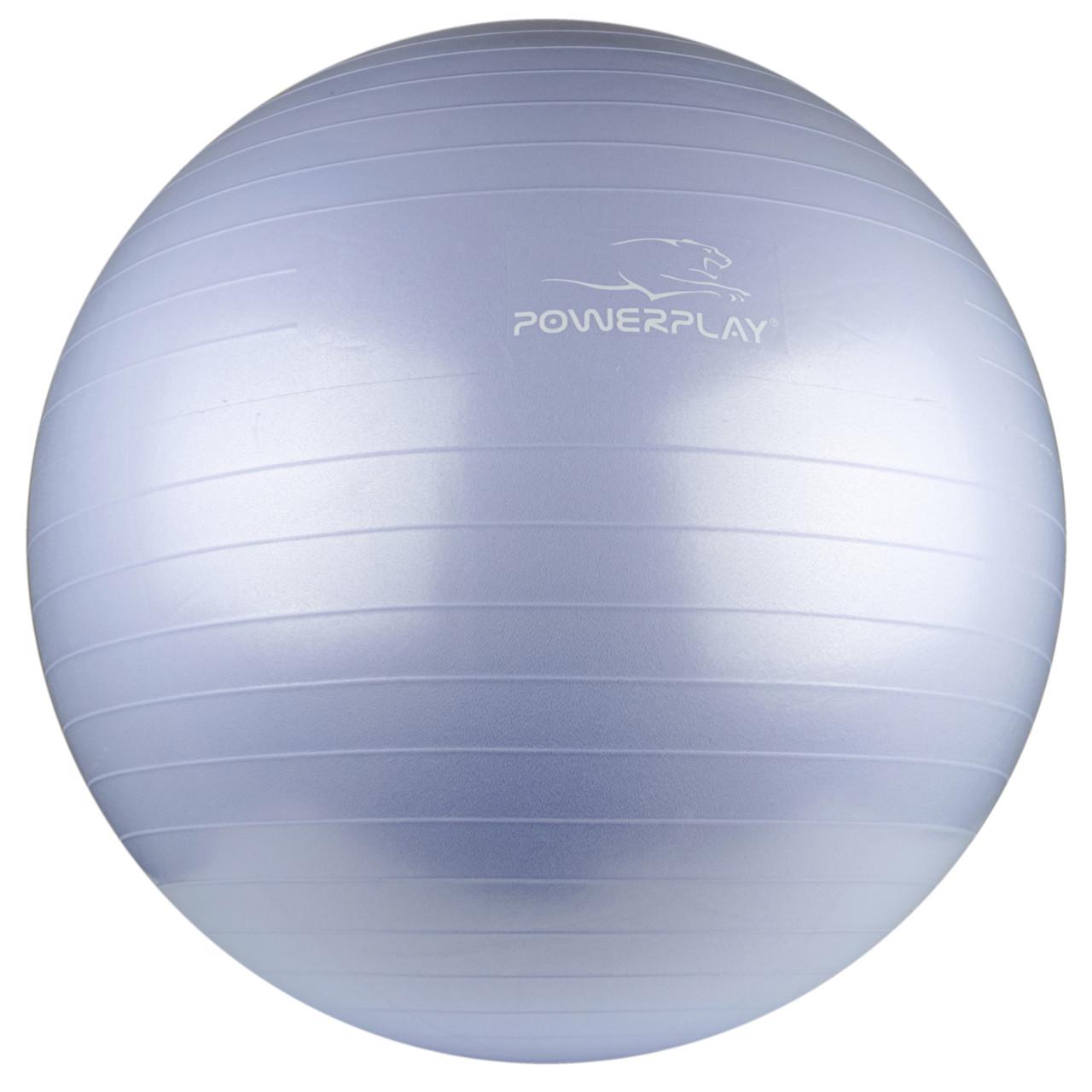 Мяч для фитнеса PowerPlay 4001 Gymball с помпой Ø 75 см Sky Blue (15313065) - фото 2