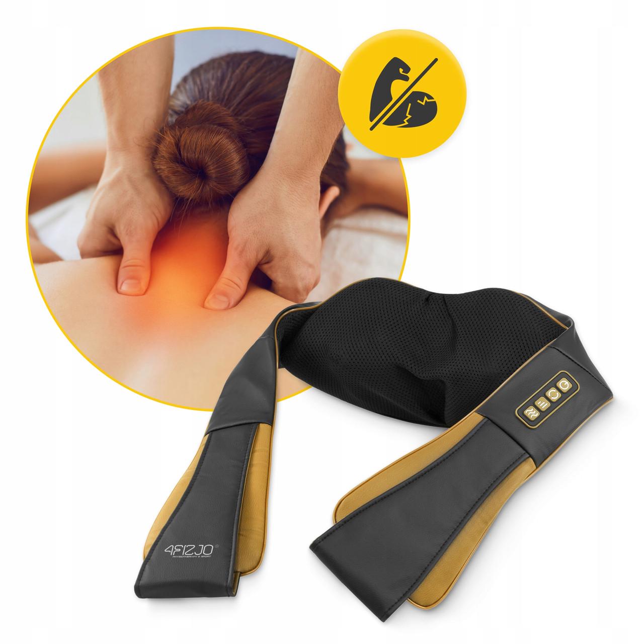 Накидка-масажер 4FIZJO Shiatsu Pro+ для шиї та спини Black/Gold (P-5907739312358) - фото 5