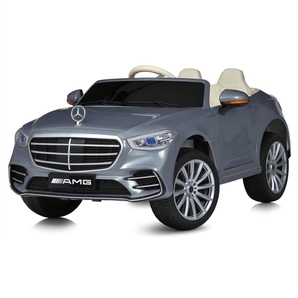 Дитячий електричний автомобіль Bambi Mercedes-Benz 12V двомісний до 30 кг Сірий (DE-169-E-866)