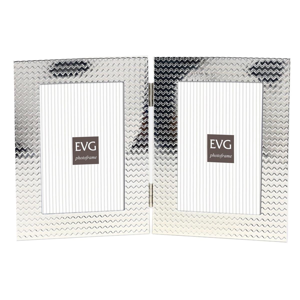 Рамка для 2 фото EVG ONIX S16 Double Silver 10x15 см