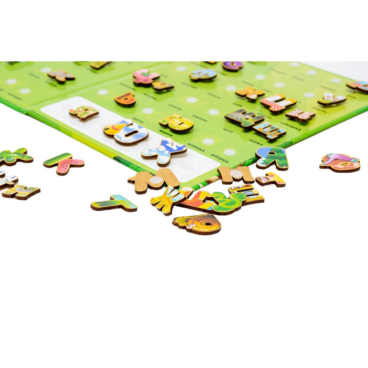 Настільна гра PuzzleOK Алфавіт на липучках Різнокольоровий (SR-113-N-287) - фото 2 Настільна гра PuzzleOK Алфавіт на липучках Різнокольоровий (SR-113-N-287) - фото 2