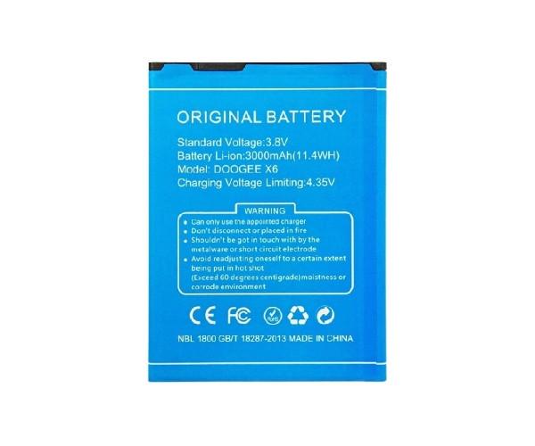 Батарея Doogee X6 2500 mAh AAA - фото 1