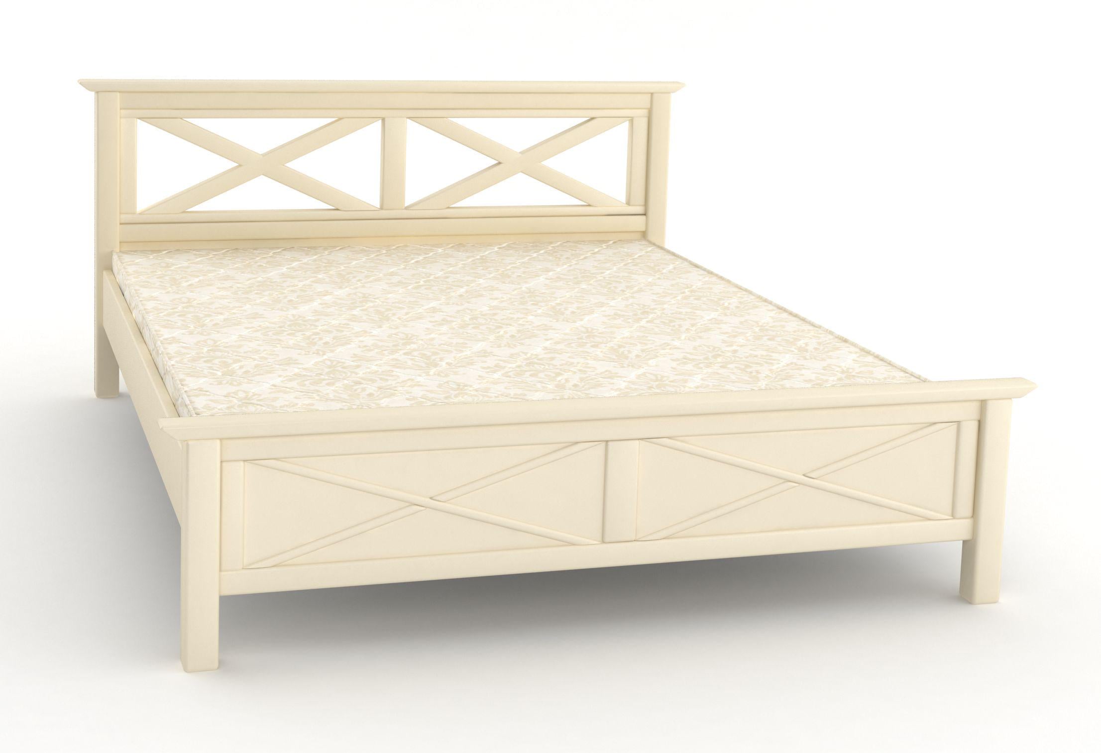 Ліжко двоспальне дерев'яне Mebigrand Прованс Н 140х190 см Айворі (MBG-1579) Ліжко двоспальне дерев'яне Mebigrand Прованс Н 140х190 см Айворі (MBG-1579)