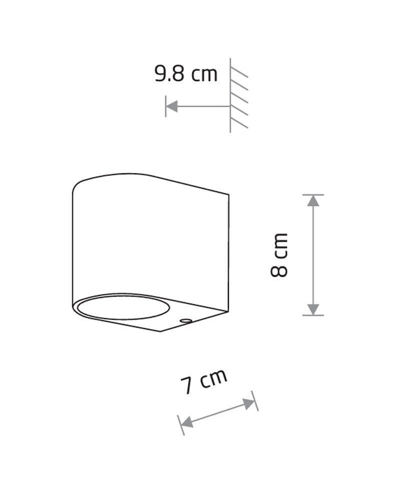 Уличный светильник Nowodvorski 9518 Nico GU10 10W IP54 Серый (28686769) - фото 3