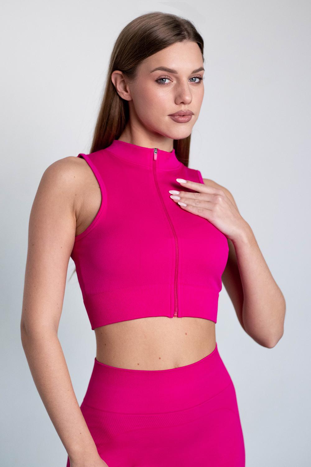 Топ-майка жіночий Giulia Flex top Turbo Zip B018 на блискавці L Violet-baton rouge