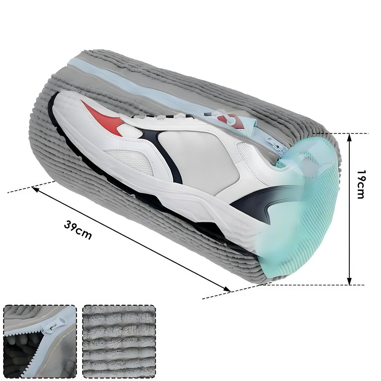 Мішок для прання взуття в пральній машині з мікрофібрами Cірий - фото 3