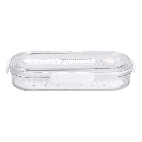 Контейнер для зберігання продуктів Yiwu з кришкою 32,5х17,5х6 см Прозорий (147-107-HP-27-7)