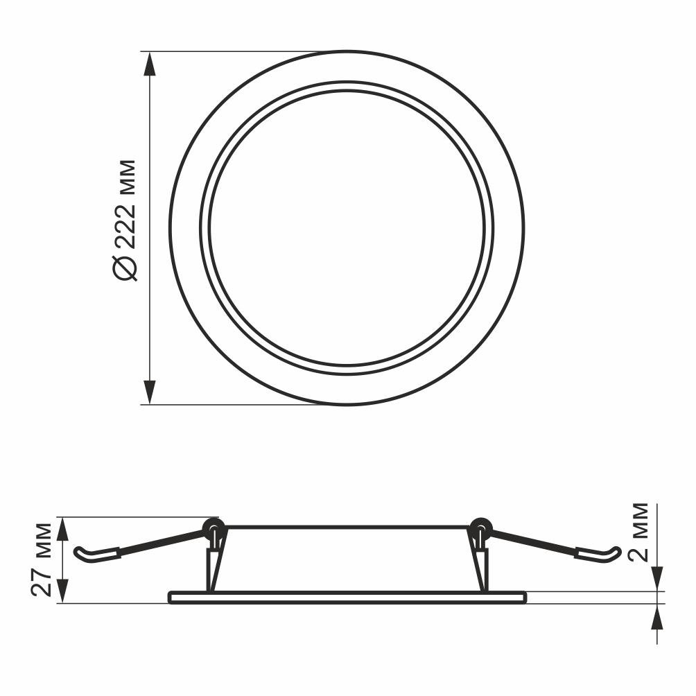 Світильник Videx LED Back 20W 5000K вбудований круглий - фото 4