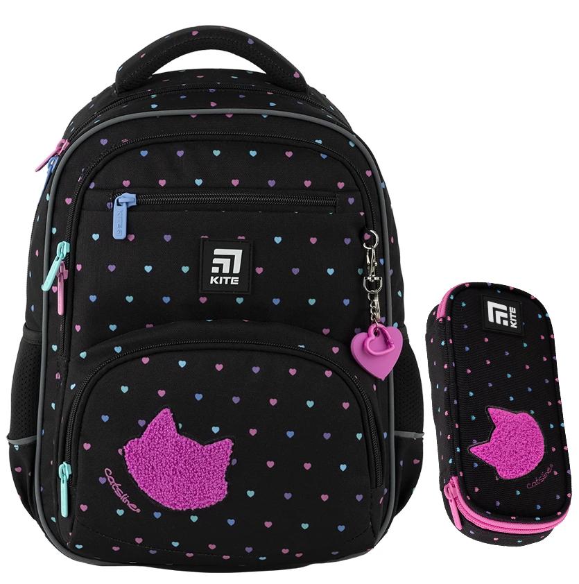 Рюкзак шкільний KITE Education Catsline з пеналом (202764)