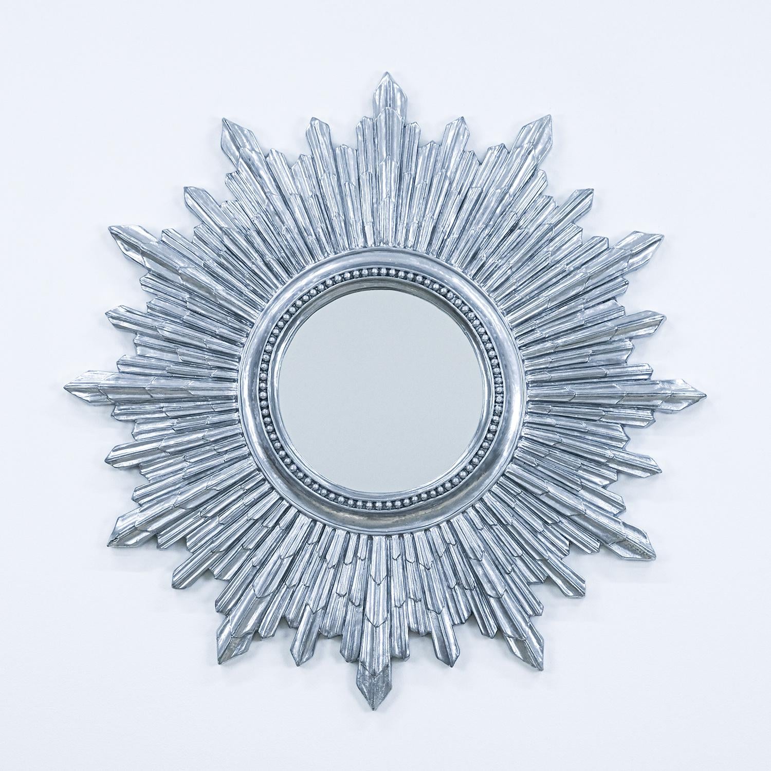 Зеркало декоративное Гранд Презент НД954 Солнце Сияние 71 см Серебряный (24463)
