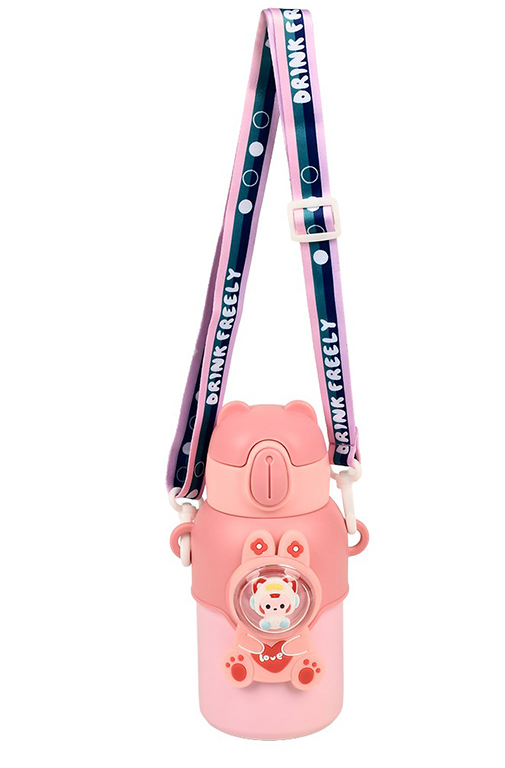 Термос дитячий Stenson MT-4930 з трубочкою нержавіюча сталь 500 мл Розовий (2781762440)