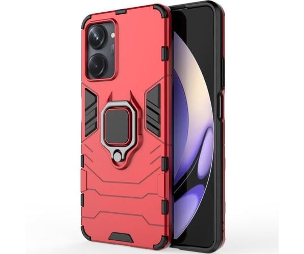 Чехол накладка Ricco Black Panther Armor для Realme 10 Pro Красный
