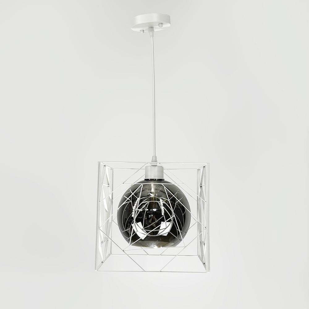 Люстра LineF лофт 24х24 см Білий/Графітовийовий (12120/1 WT+GR) - фото 2