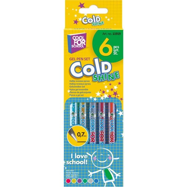 Ручка гелева Cool for School ColdShine 6 шт