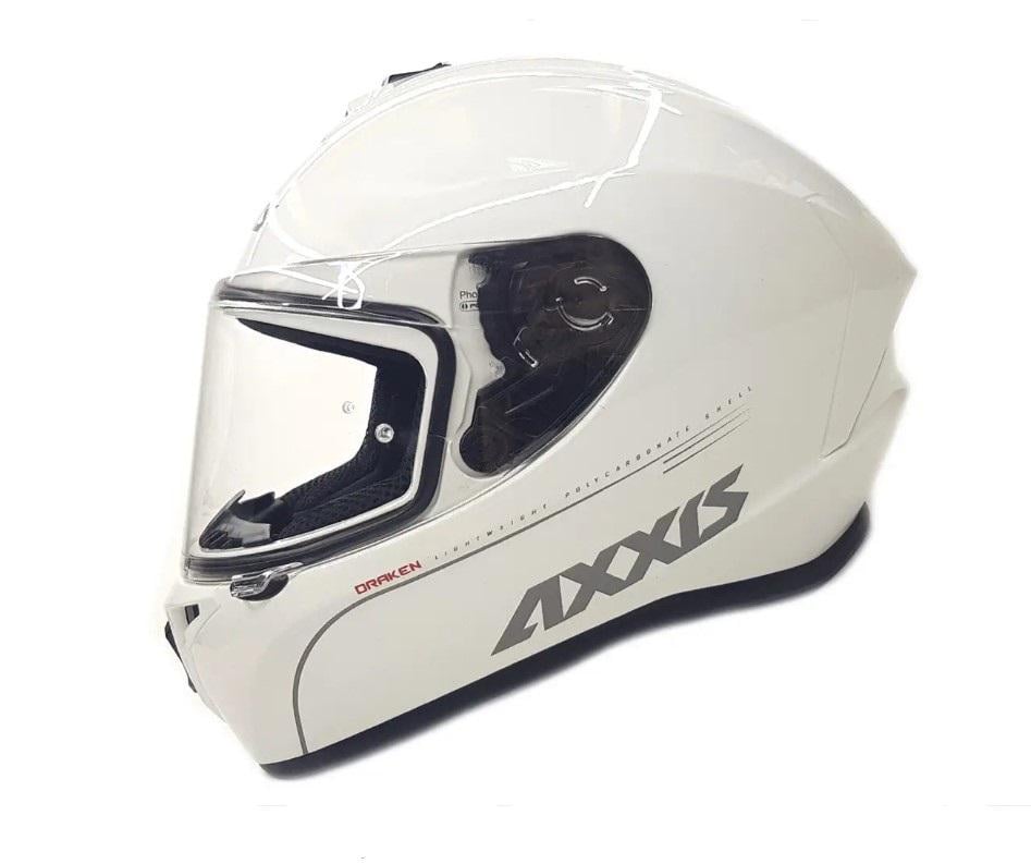 Мотошлем Axxis DRAKEN S V.2 Solid M Gloss White (21391)