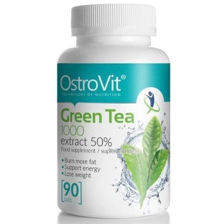 Комплексный жиросжигатель OstroVit Green Tea 1000 90 Tabs - фото 1