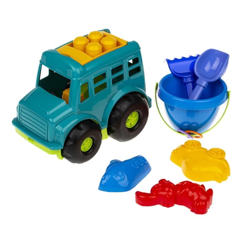 Песочный набор Colorplast 0107 Автобус Зеленый