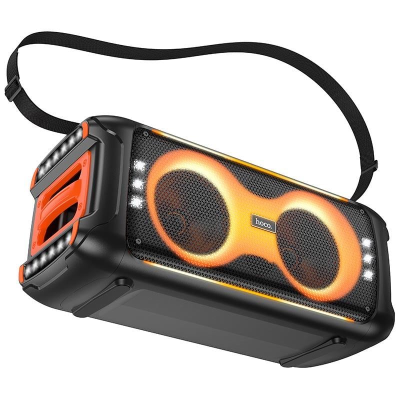 Портативна Bluetooth-колонка з караоке Hoco HA9 Kayman dual-mic outdoor BT speaker з мікрофоном 40 Вт Чорний - фото 3