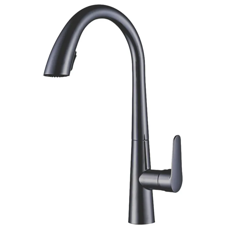 Змішувач для кухні з висувним виливом MIXXUS PREMIUM WARTA 014 Graphite (MI6957)