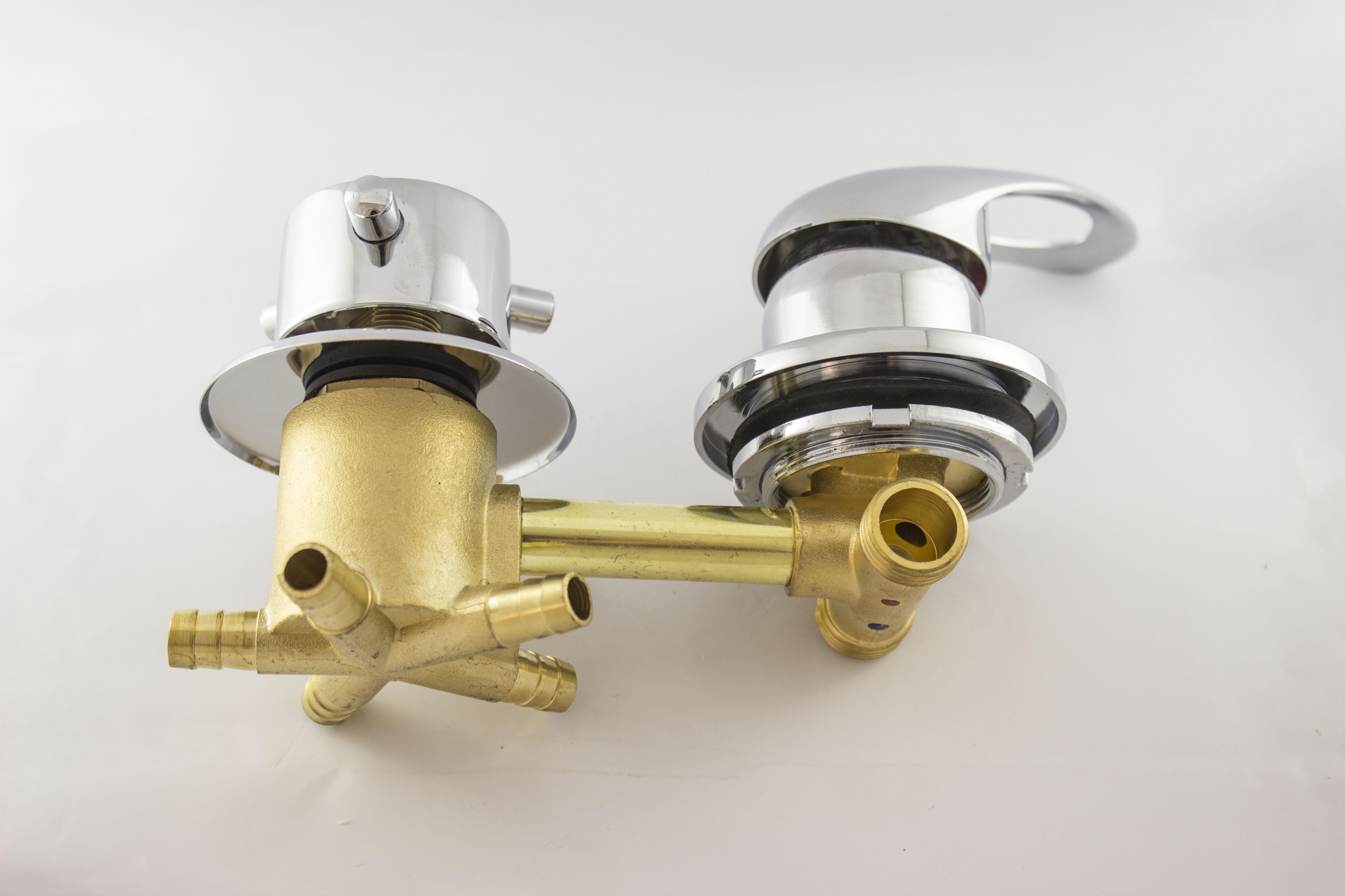 Змішувач для душової кабіни на п'ять положень з штуцерами і 10 см по центрам (С-5\10) - фото 6 Змішувач для душової кабіни на п'ять положень з штуцерами і 10 см по центрам (С-5\10) - фото 6