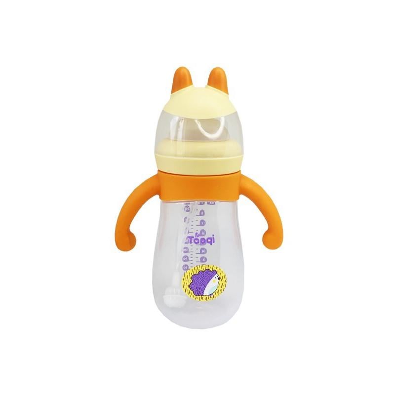 Бутылка детская пластиковая с силиконовыми ручками Желтый (FG-130-P-93)