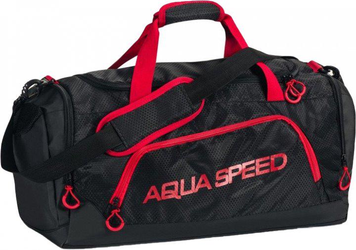 Сумка спортивная Aquaspeed Duffel Bag 55x26x30 см Черно-красная (141-31)