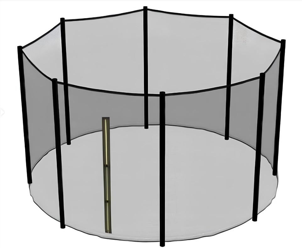 Сетка для батута наружная 8 столбиков на молнии 374 см Черный (21-76-20101900)