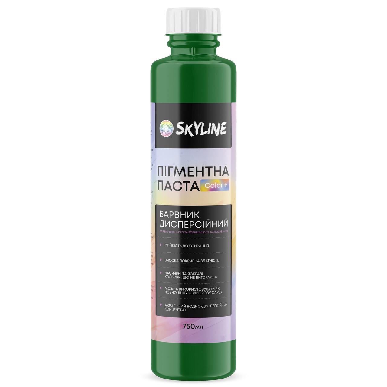 Паста пігментна Skyline Color+ для тонування фарб/емалей/штукатурок 750 мл 22 Темно-зелений (31234366)