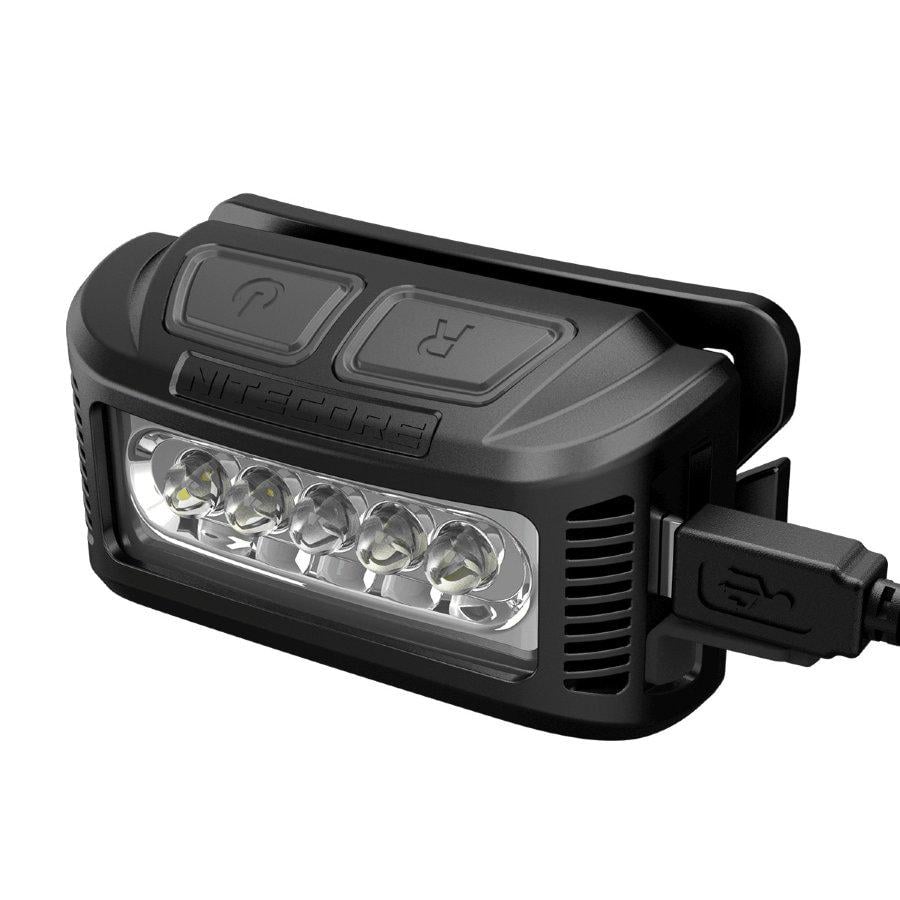 Ліхтар налобний Nitecore NU10 (4xLED + RED LED, 160 люмен, 7 режимів, USB), чорний 6-1231-black - фото 2