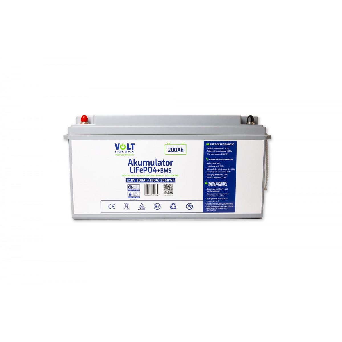 Аккумулятор Volt Polska LiFePO4 12V 200 Ah 150A BMS (6AKLI20012)