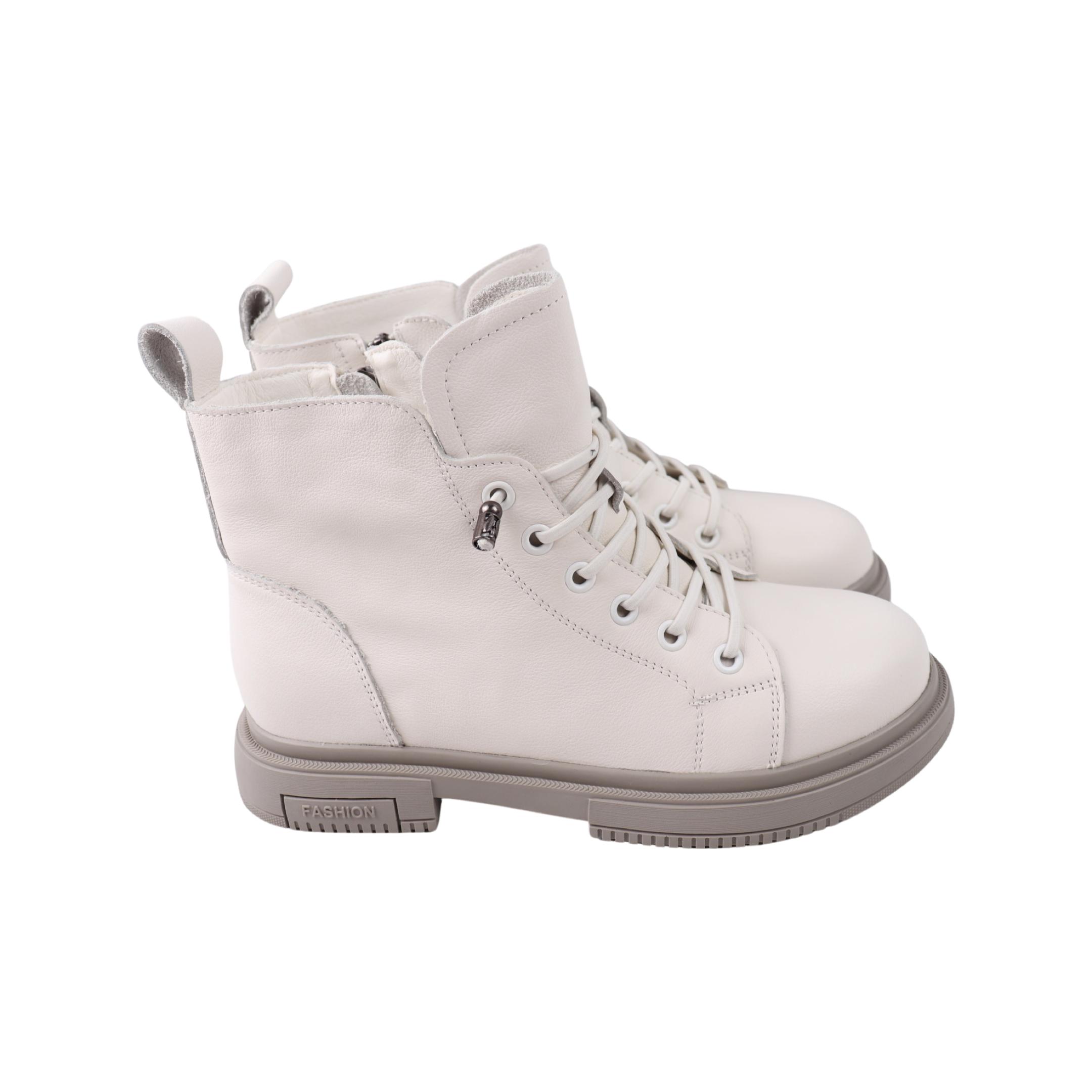 Ботинки женские Berisstini натуральная кожа р. 37 Молочный (213-23DHC)