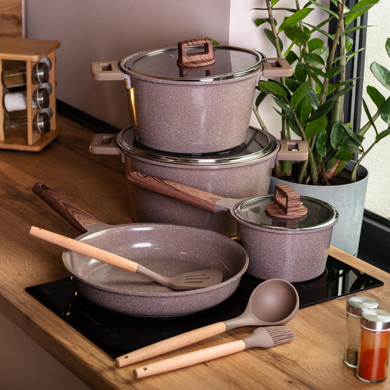 Набор посуды MGC с лопаткой/половником/кисточкой Кофейный - фото 6