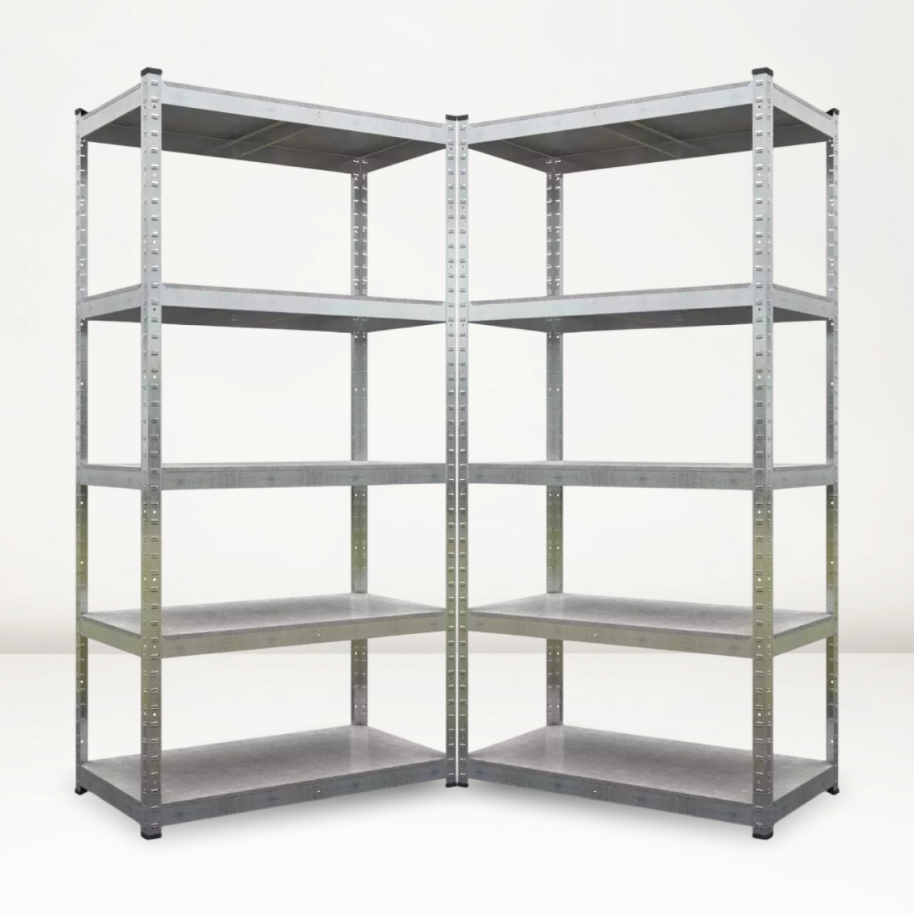 Стеллаж 2 секции 10 полок оцинкованный металлический 175 кг на полку 180х180х40 см (2512076452)