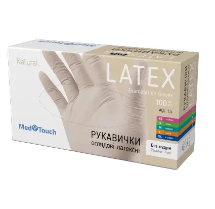 Перчатки латексные неопудренные MedTouch L (Н325897) Перчатки латексные неопудренные MedTouch L (Н325897)