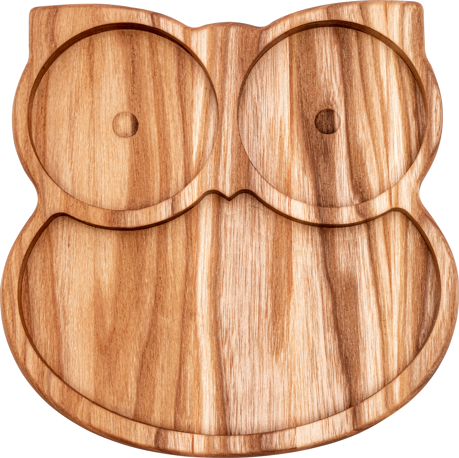 Тарілка дерев'яна дитяча Woodstuff Сова 20х20 см (wds_0136)