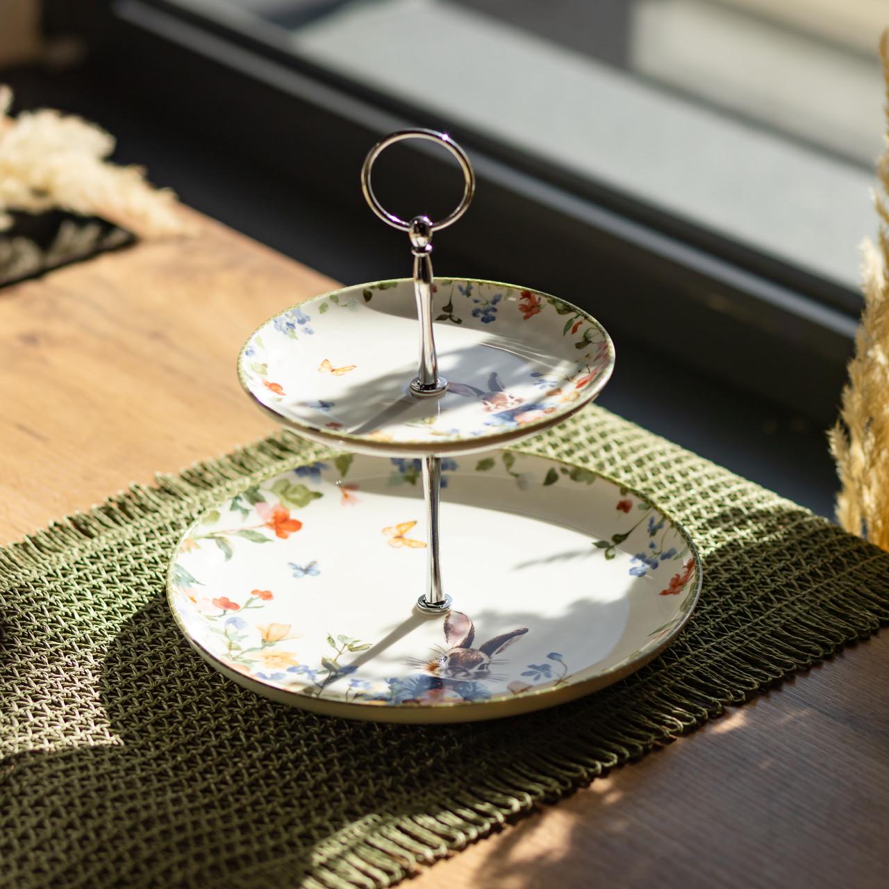 Этажерка Garden Rabbits для фруктов и десертов 23х24 см (HP-7323-6)