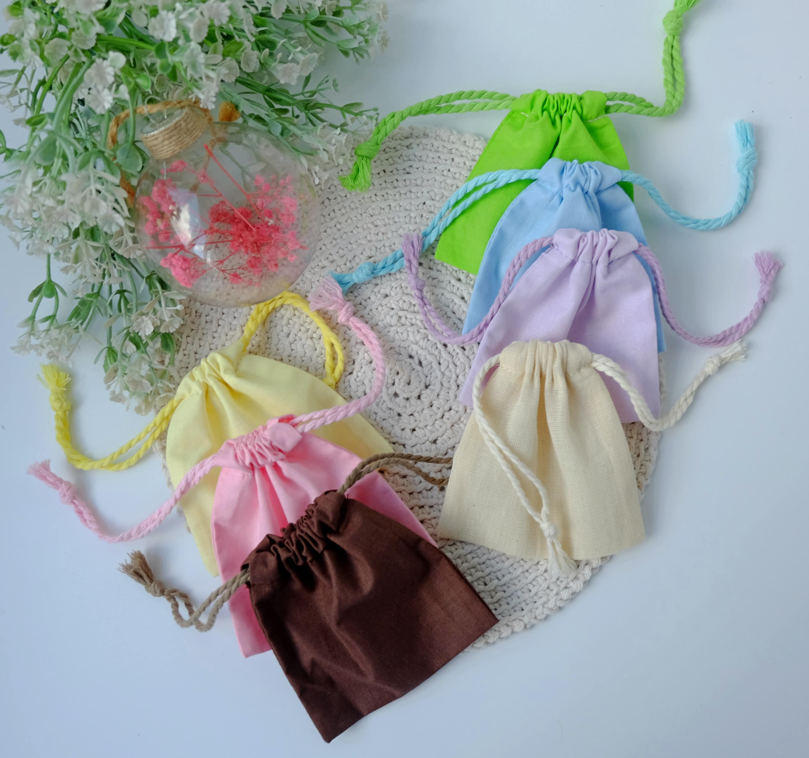 Набір мішечків еко 10х10 см 7 шт. Різнокольоровий (29110867) - фото 3 Набір мішечків еко 10х10 см 7 шт. Різнокольоровий (29110867) - фото 3